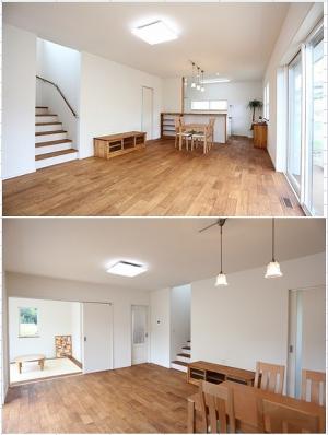 木目が美しく、強度・耐久性ともに優れたオーク無垢フロアー。
夏の湿度によるベタベタ感や
冬のひんやり感とは無縁です。