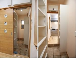 玄関から土間収納を抜けるとキッチンまで行ける、奥様ラクラクの動線。
時短間取りで、家事のスピードもアップします。