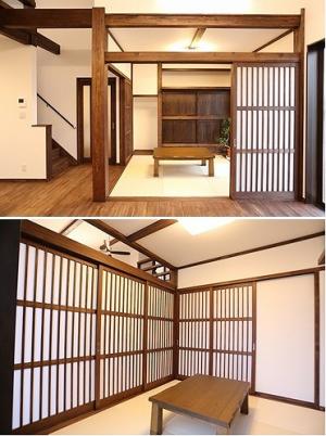 普段使いはＯＰＥＮに、障子戸を閉めれば、趣ある和空間に早変わり。
使い方いろいろのフレキシブルな和室。