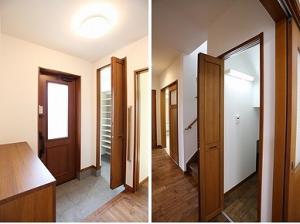 豊富な収納スペース。
階段下も有効に活用しました。