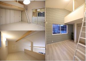 広いスペースのロフト付き居室。
特別な空間にしたり物置にしたりと、使い方いろいろの貴重なスペースです。